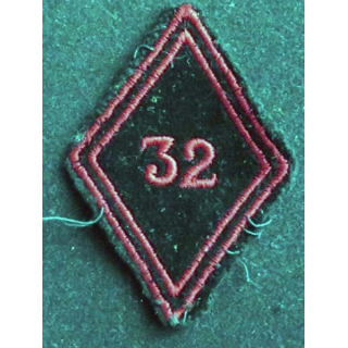 losange de bras modèle 45 : insigne tissu du 32° régiment du génie troupe