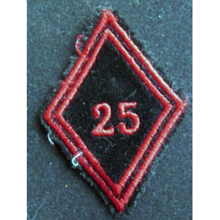 losange de bras modèle 45 : insigne tissu 25° régiment du génie air