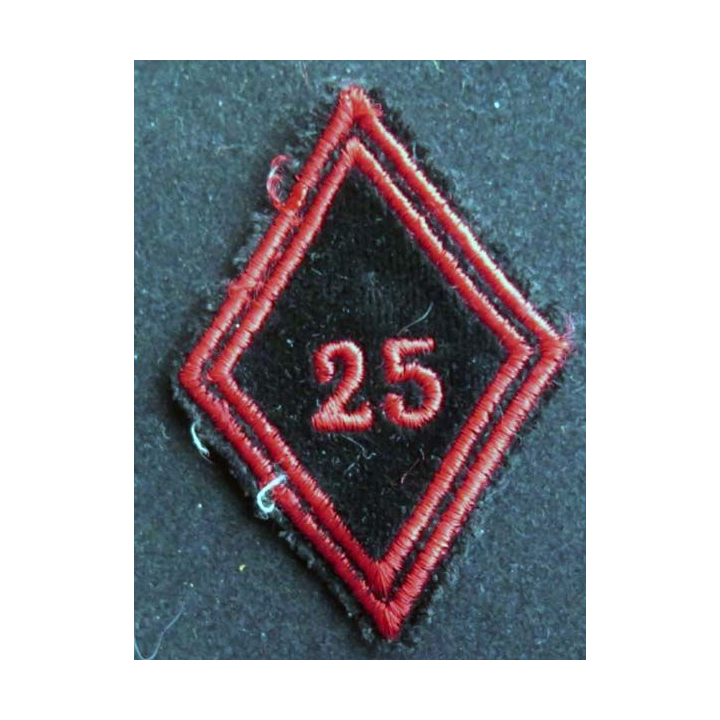 losange de bras modèle 45 : insigne tissu 25° régiment du génie air