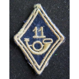losange de bras modèle 45 : insigne tissu du 11° bataillon de chasseurs alpins cadre