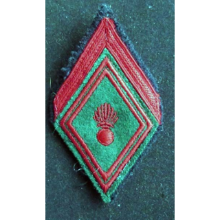 losange de bras modèle 45 : insigne tissu de soldat de 1° classe du train