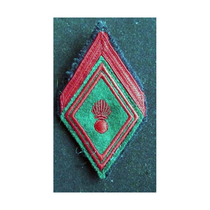 losange de bras modèle 45 : insigne tissu de soldat de 1° classe du train