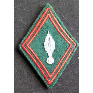 losange de bras modèle 45 : insigne tissu du train cadre cannetille (le vert est foncé)