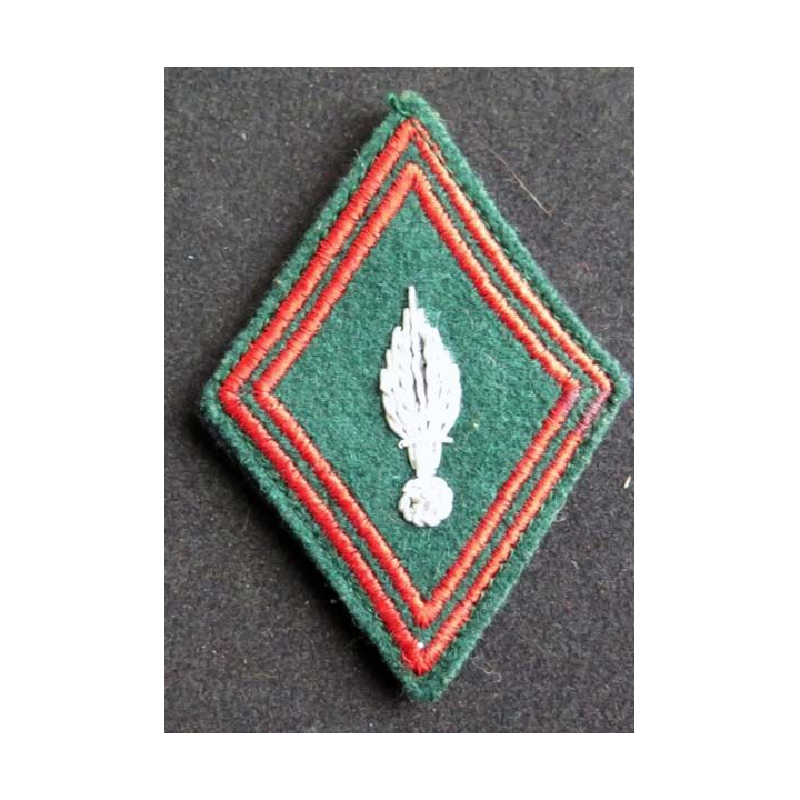 losange de bras modèle 45 : insigne tissu du train cadre cannetille (le vert est foncé)