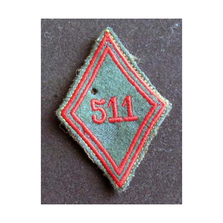 losange de bras modèle 45 : insigne tissu  du 511° Groupe de transport troupe (le vert est foncé)
