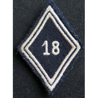 losange de bras modèle 45 du 18° régiment de dragons troupe