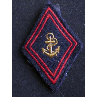 losange de bras modèle 45 : insigne tissu des troupes de marine cadre