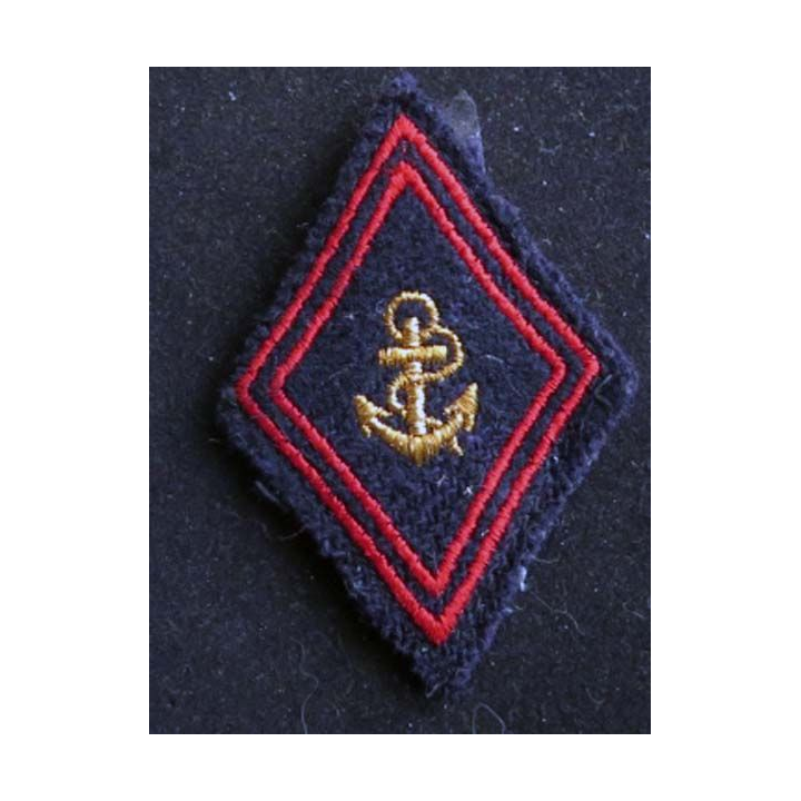 losange de bras modèle 45 : insigne tissu des troupes de marine cadre