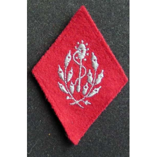 losange de bras modèle 45 : insigne tissu d'auxiliaire service santé troupe