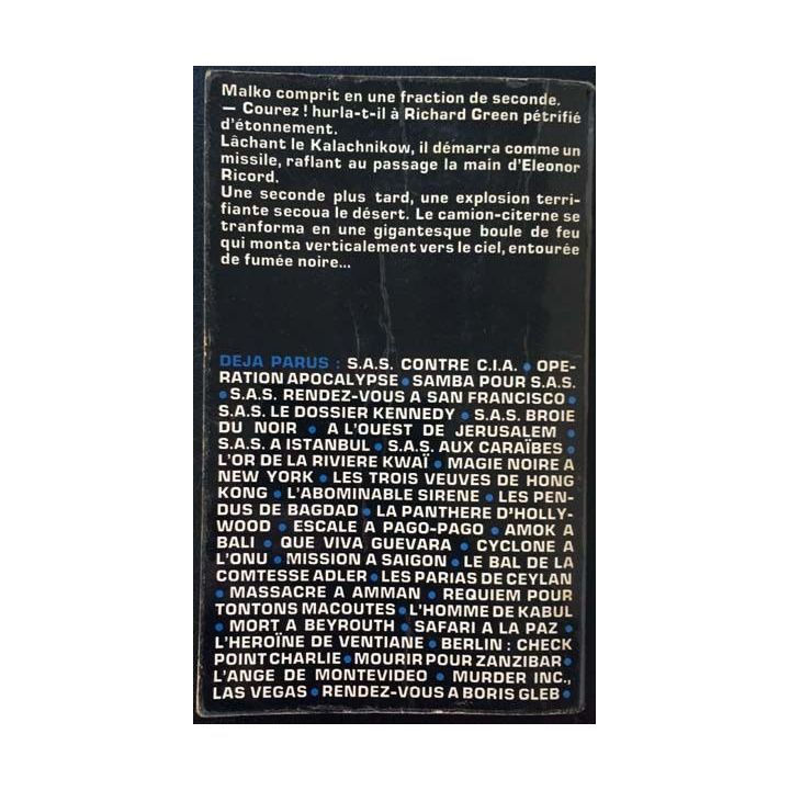 1. SAS Kill Henry Kissinger ! de Gérard de Villiers aux éditions Plon