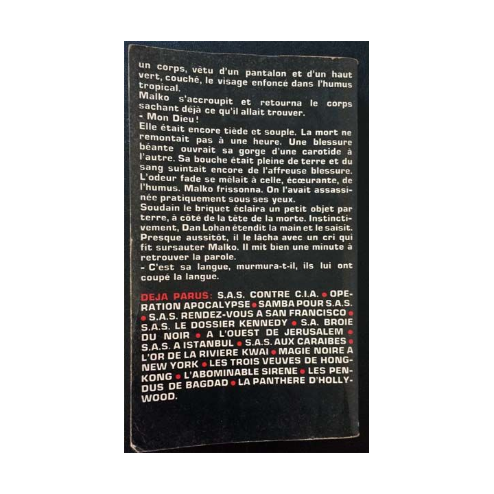 1. SAS Escale à Pago-Pago de Gérard de Villiers aux éditions Plon