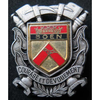 insigne métallique pompiers de Boen de fabrication Ballard