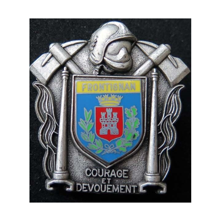 insigne métallique pompiers de Frontignan de fabrication Ballard
