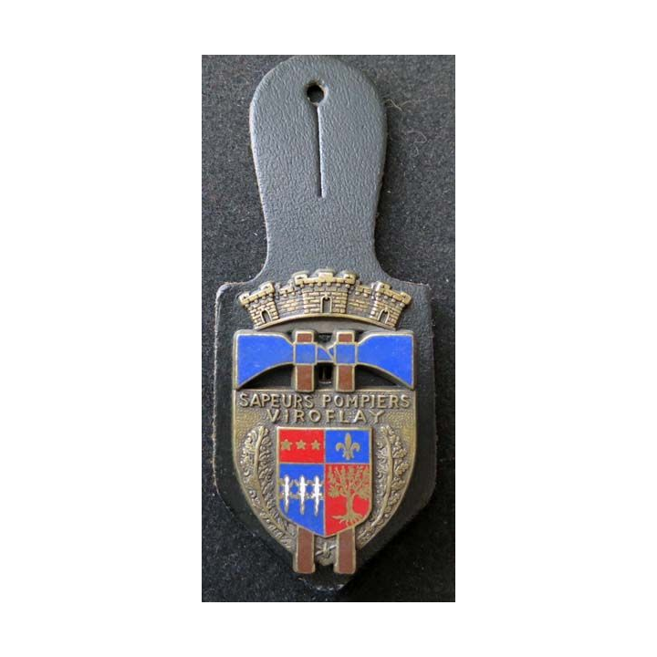 insigne métallique pompiers de Viroflay de fabrication Ballard