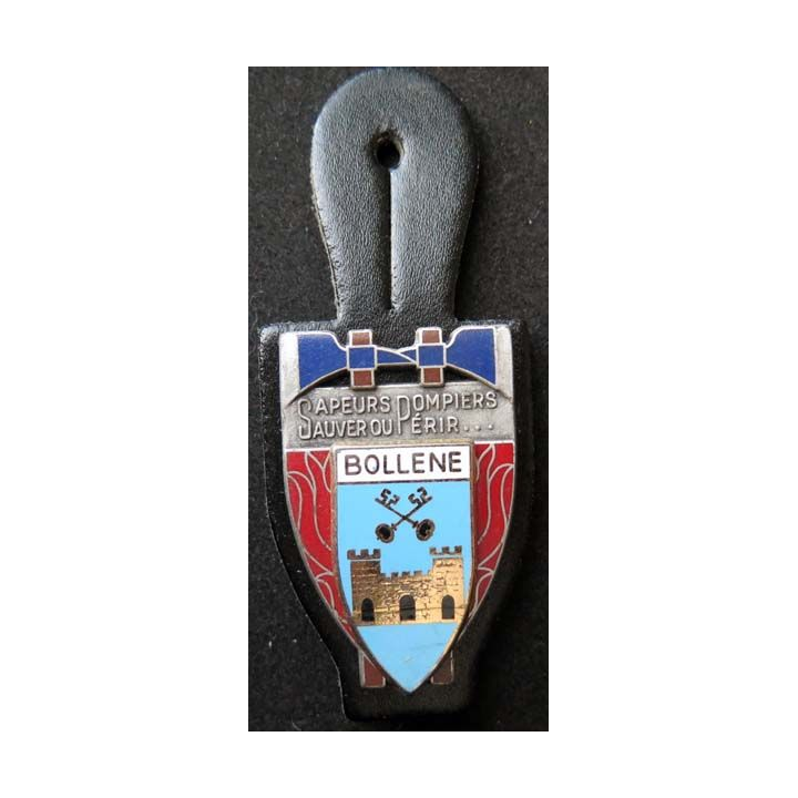insigne métallique pompiers de Bollene de fabrication Ballard