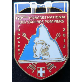 120° congrès national des sapeurs pompiers de Chambéry 2013 fond rouge