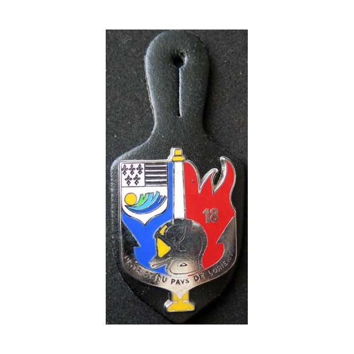 insigne métallique pompiers district du Pays de Lorient Made in France