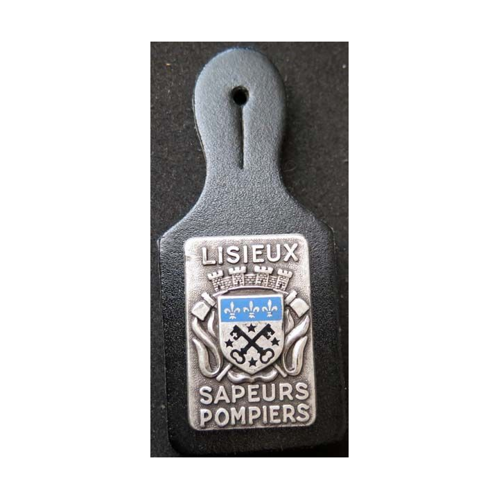 insigne métallique pompiers de Lisieux de fabrication Ballard