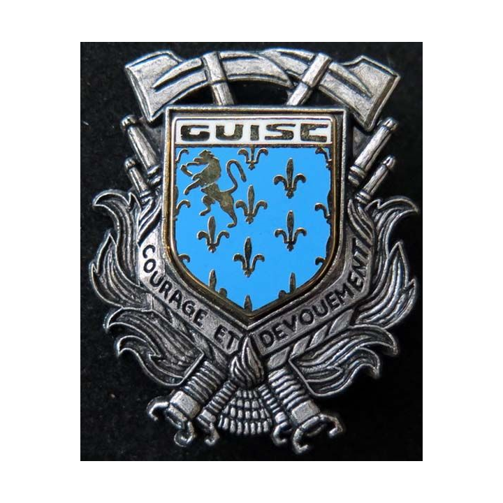 insigne métallique pompiers de Guisc de fabrication Ballard
