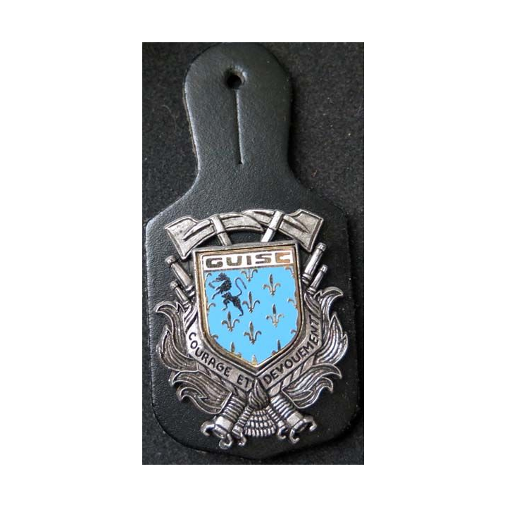 insigne métallique pompiers de Guisc de fabrication Ballard