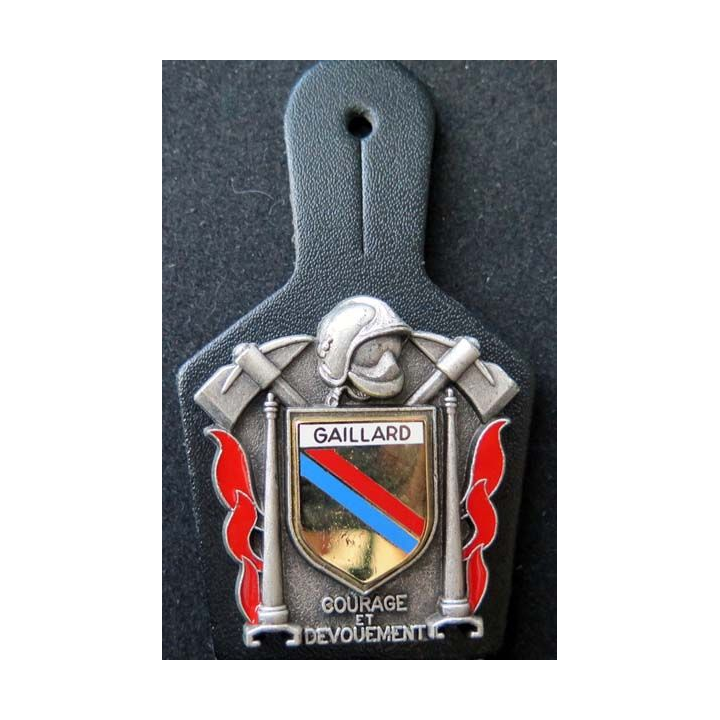 insigne métallique pompiers de Gaillard de fabrication Ballard