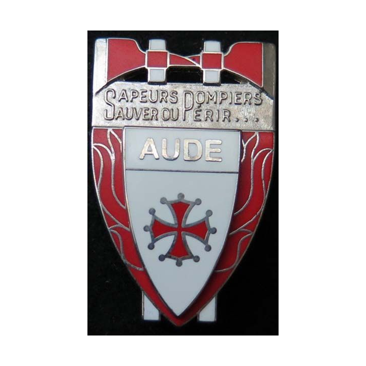 insigne métallique pompiers de l'Aude 