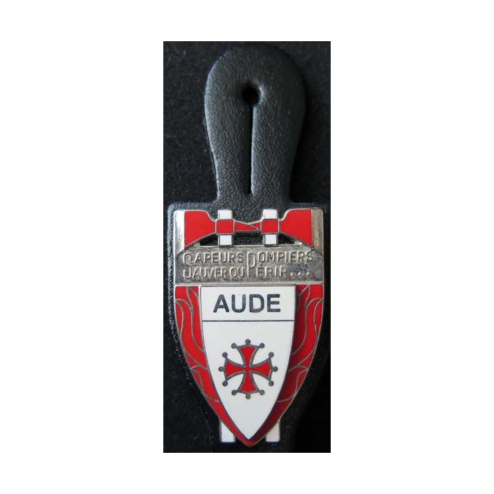 insigne métallique pompiers de l'Aude 