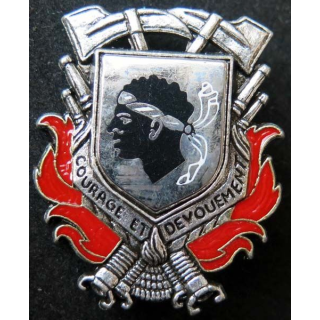 insigne métallique pompiers de Corse de fabrication Ballard