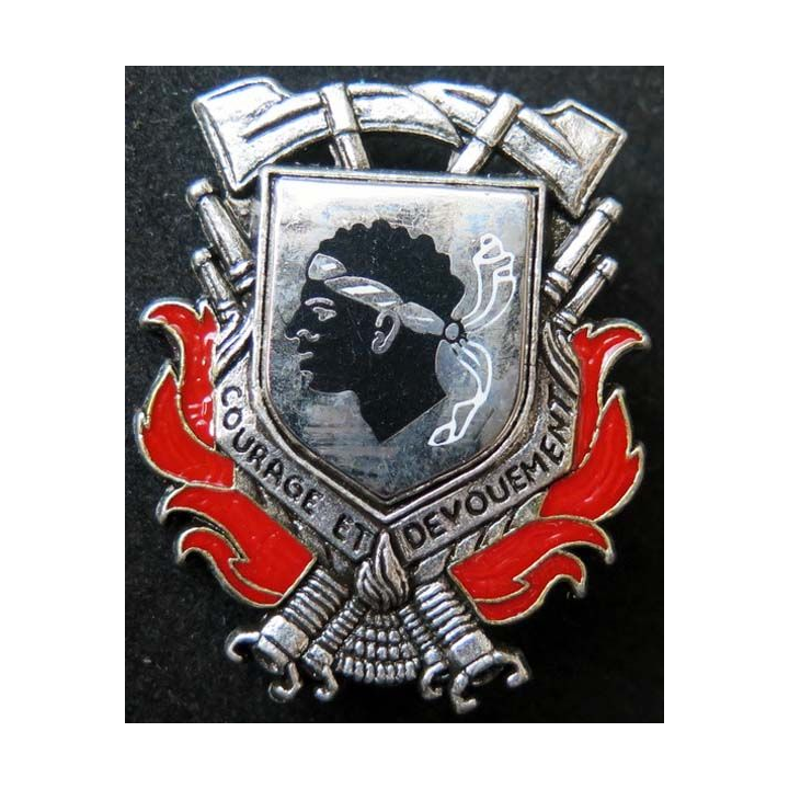 insigne métallique pompiers de Corse de fabrication Ballard