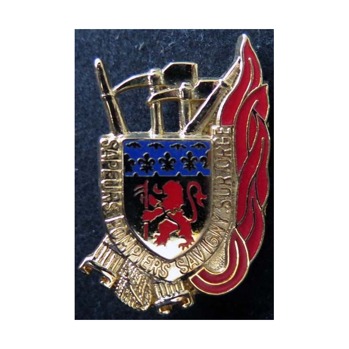 insigne métallique pompiers de Savigny sur Orge de fabrication Ballard