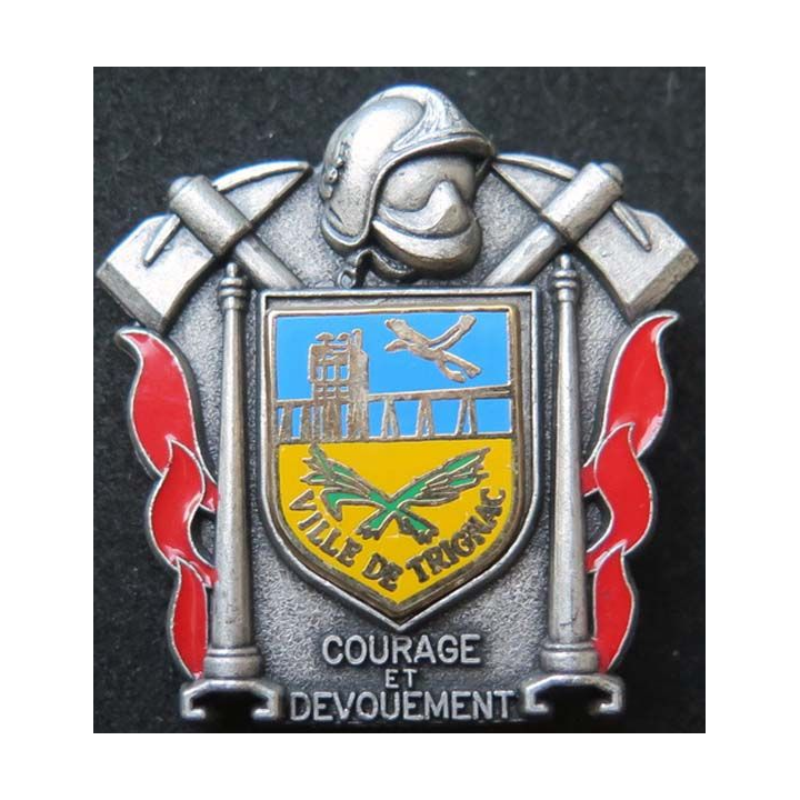 insigne métallique pompiers de Trignac de fabrication Ballard