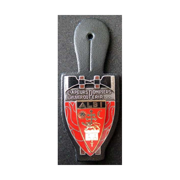 insigne métallique pompiers d'Albi de fabrication Ballard