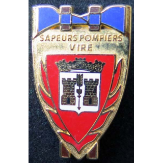 insigne métallique pompiers de Vire  de fabrication Ballard