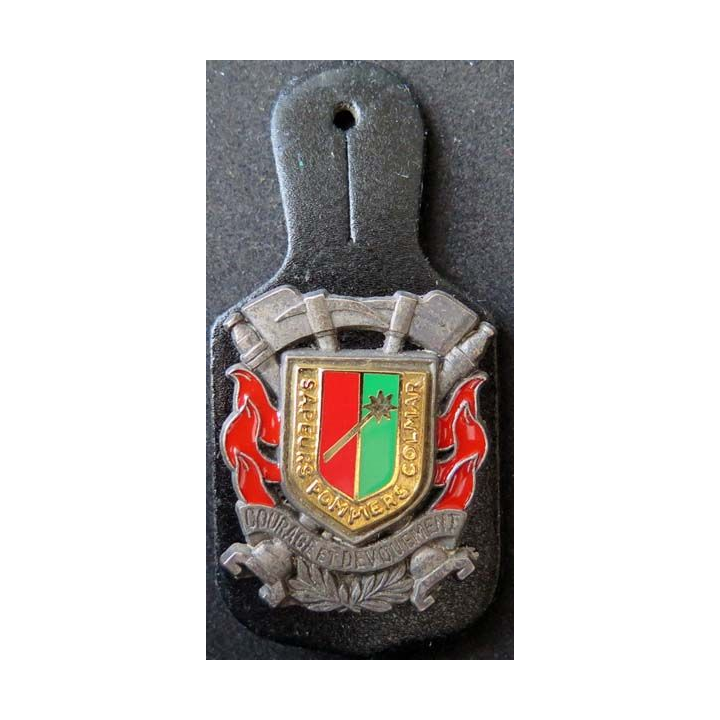 insigne métallique pompiers de Colmar  de fabrication Ballard