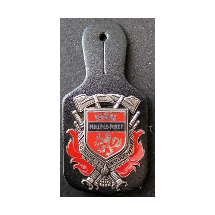 insigne métallique pompiers de Milly La Forêt de fabrication Ballard