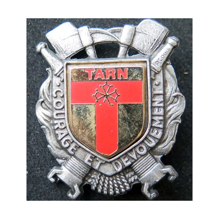 insigne métallique pompiers du Tarn de fabrication Ballard
