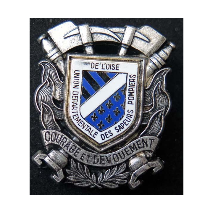 insigne métallique pompiers de l'Oise de fabrication Ballard