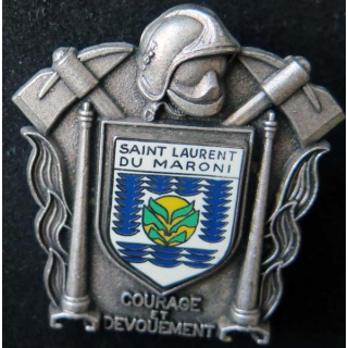 insigne métallique pompiers Saint Laurent Maroni fabrication Ballard