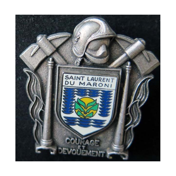 insigne métallique pompiers Saint Laurent Maroni fabrication Ballard