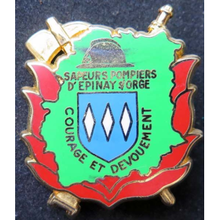 insigne métallique pompiers d'Epinay Sur Orge fabrication Ballard