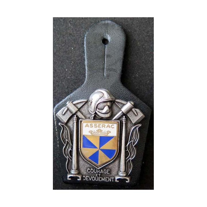 insigne métallique pompiers d'Asserac fabrication Ballard