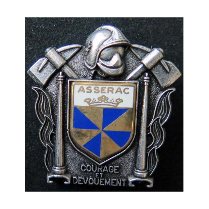 insigne métallique pompiers d'Asserac fabrication Ballard