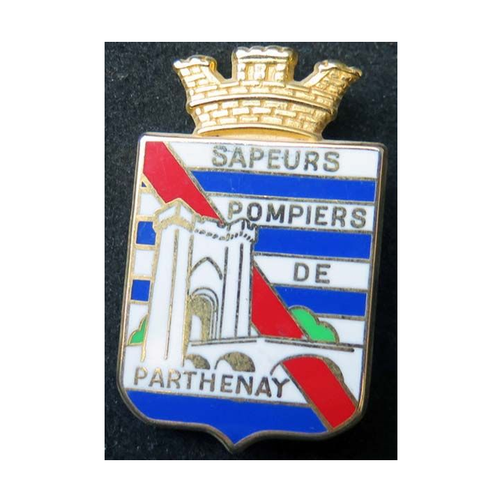 insigne métallique pompiers de Parthenay fabrication Ballard