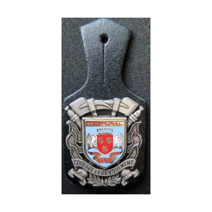 insigne métallique pompiers de Montignac fabrication Ballard