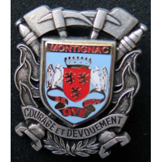 insigne métallique pompiers de Montignac fabrication Ballard