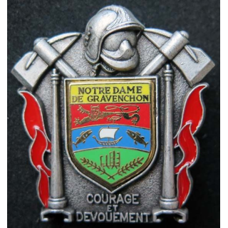 insigne métallique pompiers de Notre Dame de Gravenchon Ballard