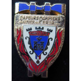 insigne métallique pompiers d'Angoulême Ballard