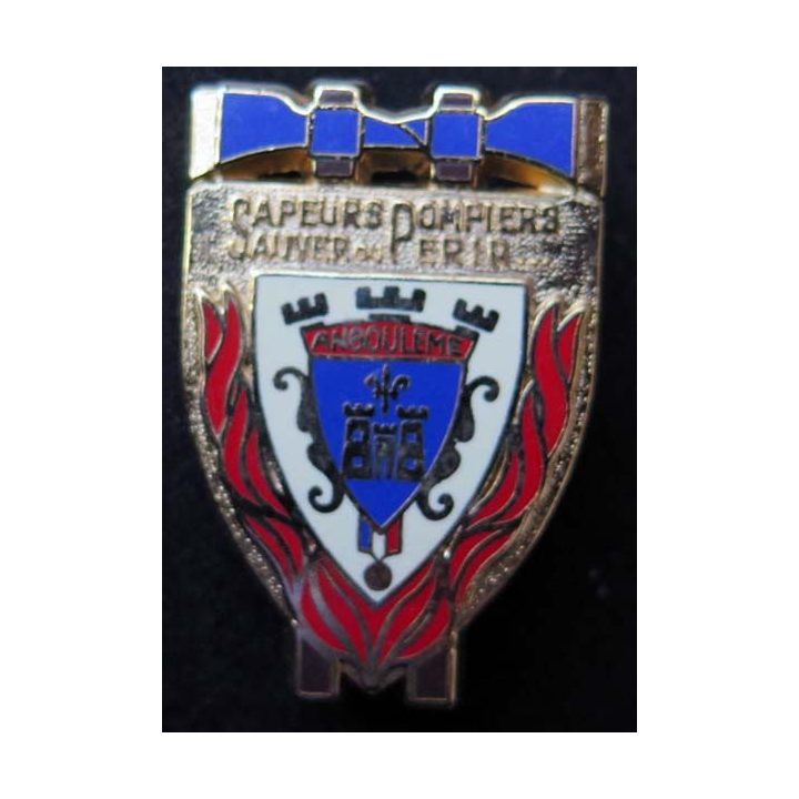 insigne métallique pompiers d'Angoulême Ballard