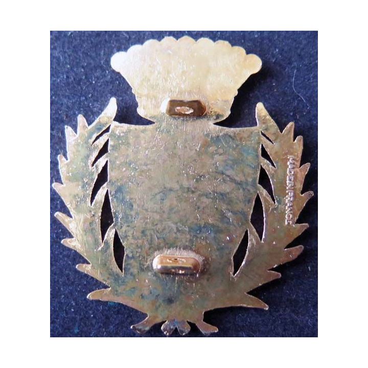 POLICE : insigne étranger ??? sur son cuir Afrique couronne laurier