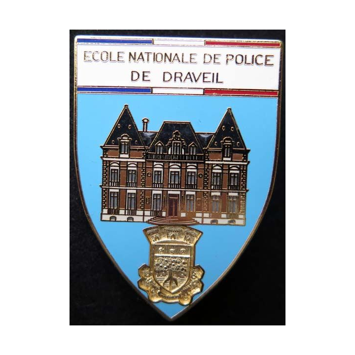 Ecole nationale de police de Draveil fond bleu fabrication Ballard 